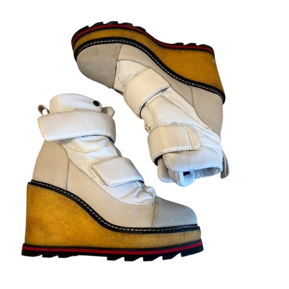 Super Stylish Pajar White Winter Boots white snow apres ski Theona wedge heel - Picture 8 of 10